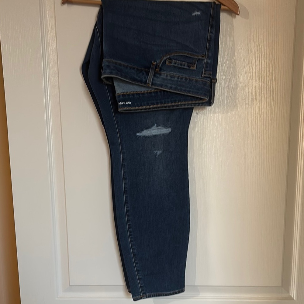 Old Navy Blue Skinny Jeans with Distressed Design